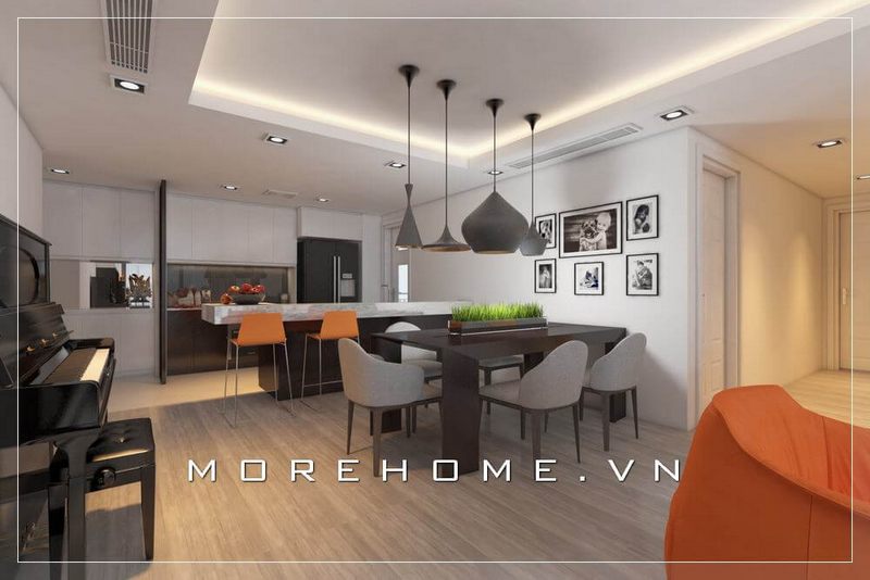 #24 Công trình thiết kế phòng bếp căn hộ 3d đẹp, tiện nghi 2022-2023